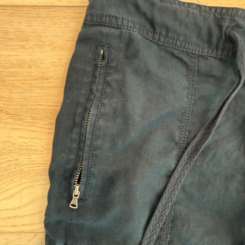 Lou & Grey Navy 100% Linen Drawstring Beachy Lounge Jogger Pants Women Small EUC - Picture 3 of 12